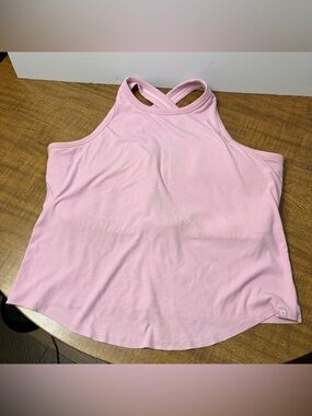 POPFLEX Not Your Typical Tank Womens 3X bubblegum built in bra cross strap